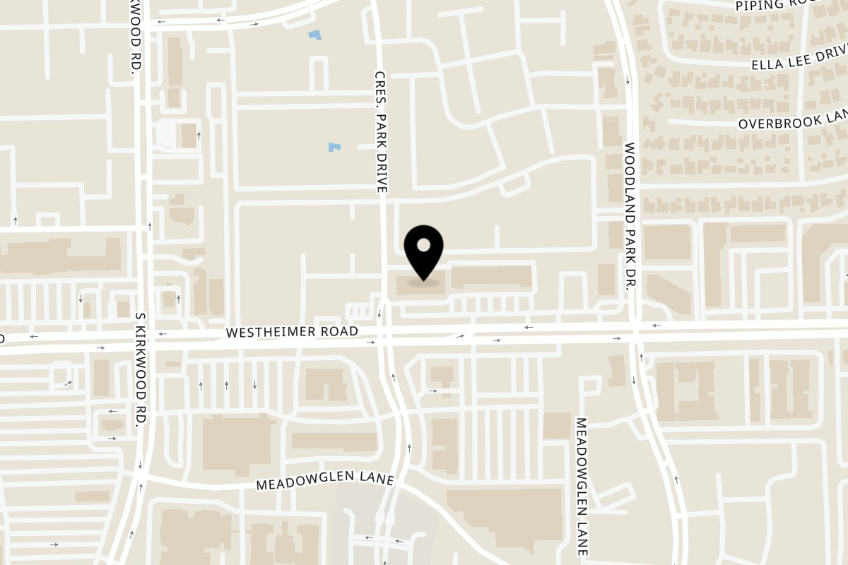 Map showing the location of Gyro Hut Westchase on 11700 Westheimer Rd H in Houston