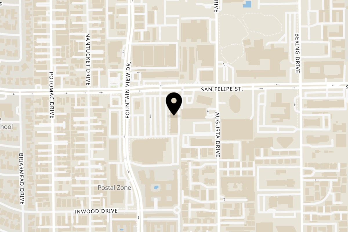 Map showing the location of Gyro Hut Galleria on 5885 San Felipe St Ste 200 in Houston